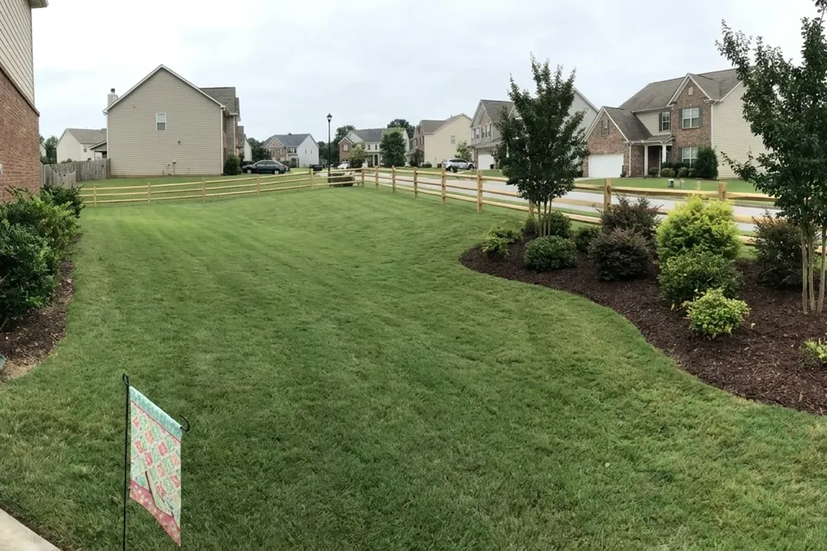 Landscaped yard in the Cumming, GA area