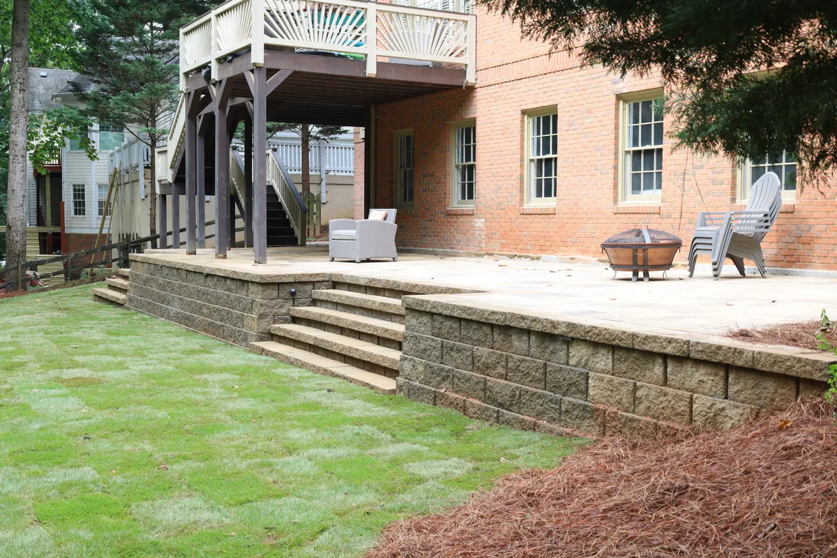 Landscaped yard in the Duluth, GA area