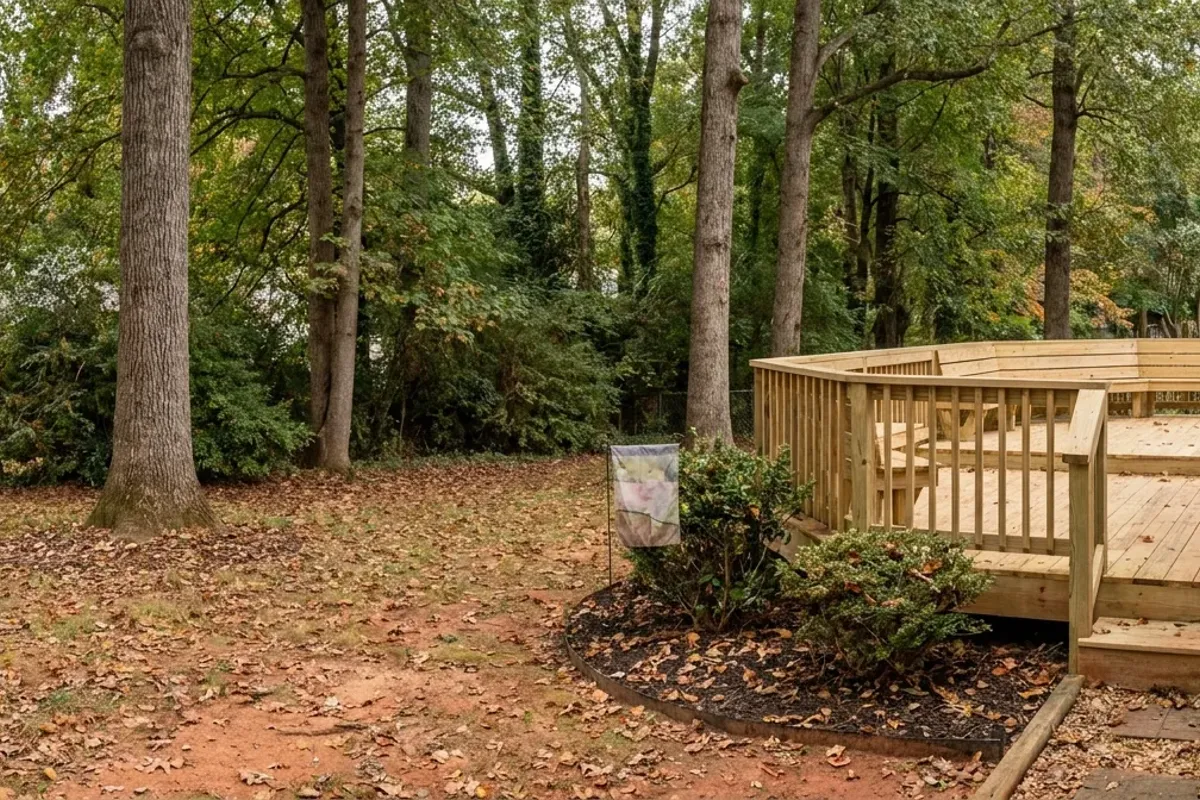Landscaped yard in the Johns Creek, GA area