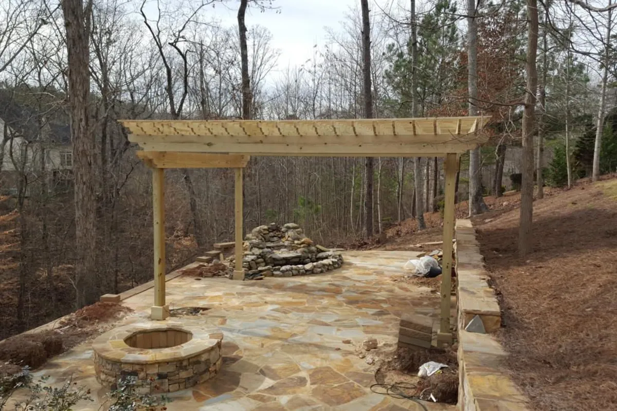 Backyard deck and outdoor living space by 4 Seasons