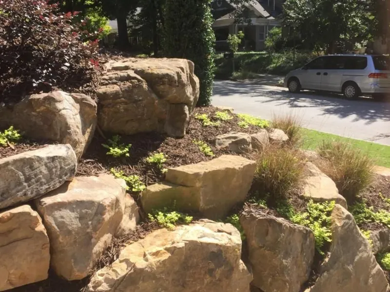 Paver patio and landscape by 4 Seasons in the North Atlanta metro