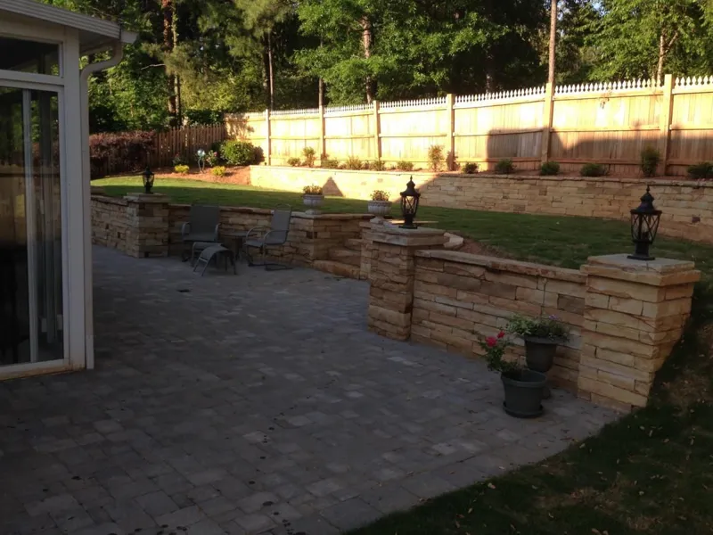Terraced boulder wall by 4 Seasons in the North Atlanta metro