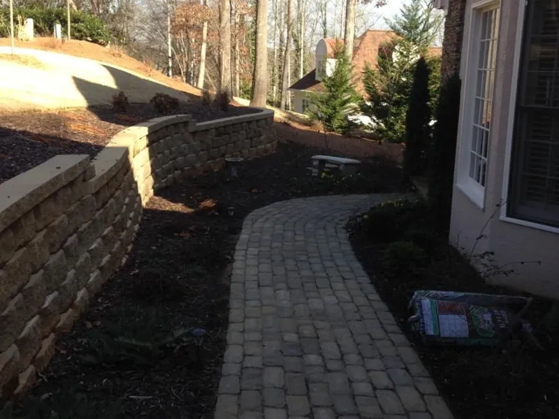 Stone walkway and steps by 4 Seasons in the North Atlanta metro
