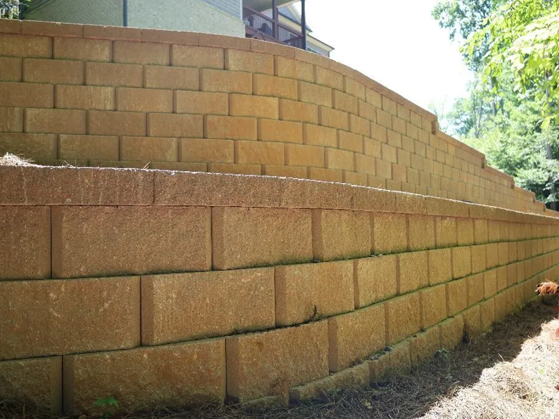 Engineered block retaining wall by 4 Seasons in the North Atlanta metro