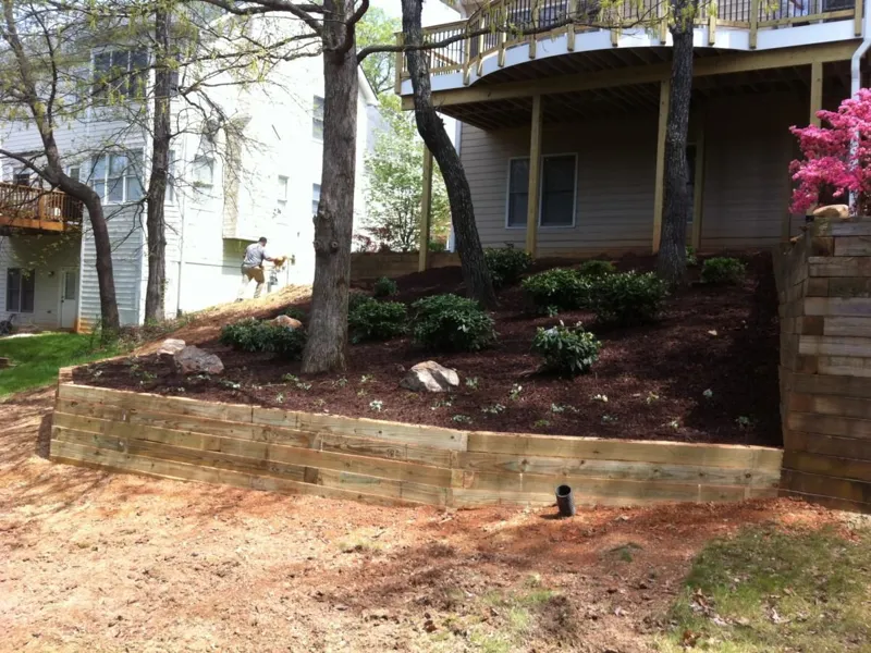 Terraced retaining wall by 4 Seasons in the North Atlanta metro