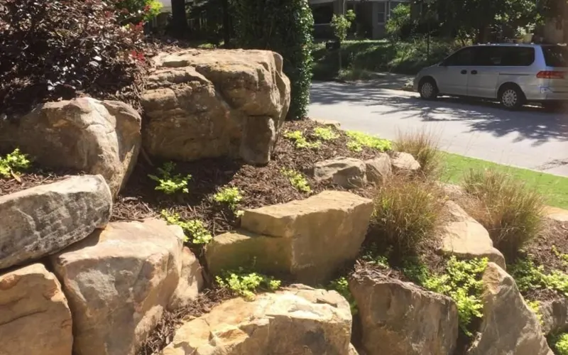 Paver patio and landscape built by 4 Seasons